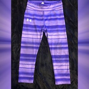 Toddler girls purple underarmour leggings. 3T